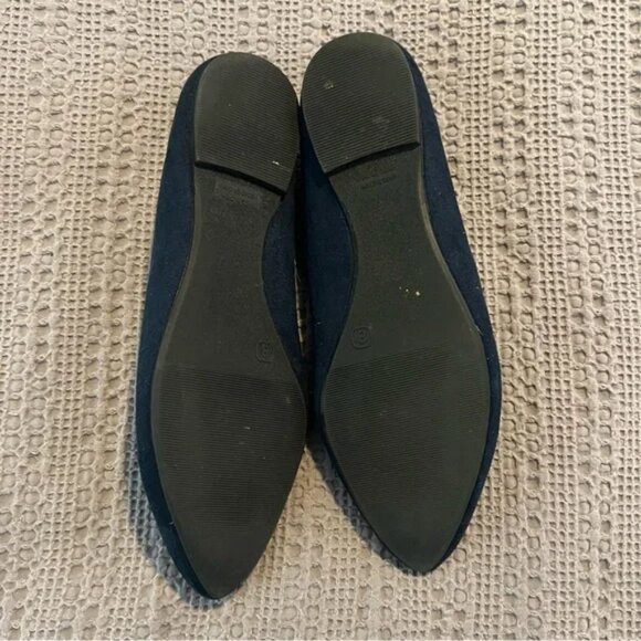 Women's Navy Blue Flats - Picture 2 of 2